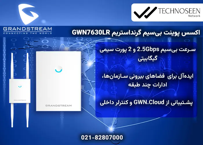 ویژگی‌های کلیدی اکسس پوینت بی‌سیم گرنداستریم GWN7630LR