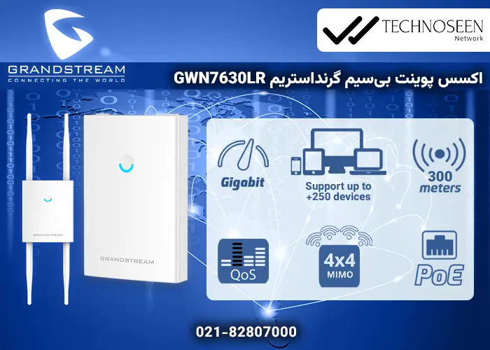 ویژگی‌های کلیدی اکسس پوینت بی‌سیم گرنداستریم GWN7630LR