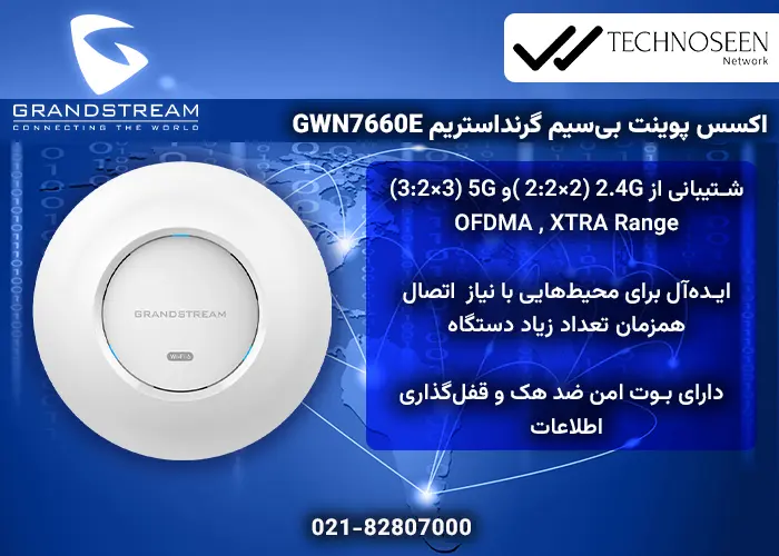 ویژگیهای کلیدی اکسس پوینت بیسیم گرنداستریم GWN7660E