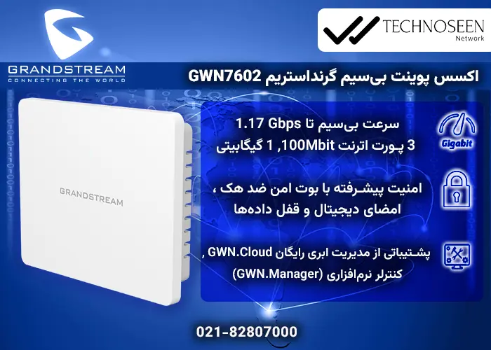 ویژگیهای کلیدی اکسس پوینت بیسیم گرنداستریم GWN7602