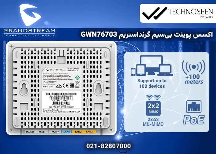 ویژگیهای کلیدی اکسس پوینت بیسیم گرنداستریم GWN7603