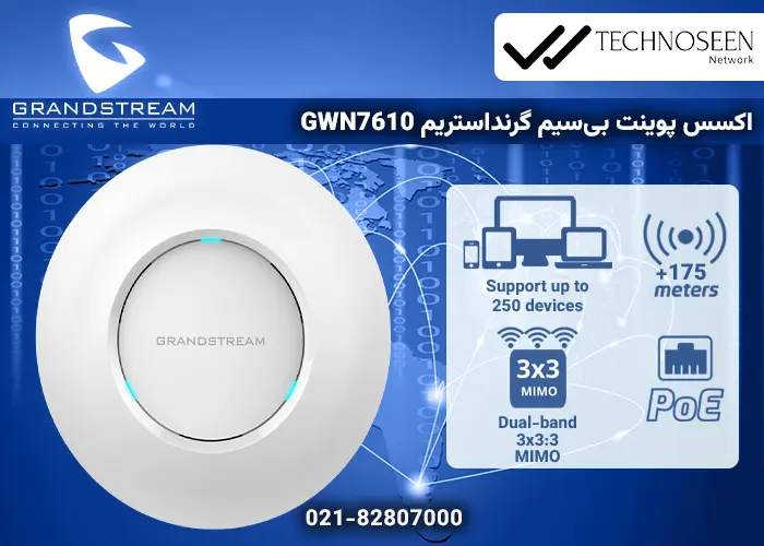 ویژگیهای کلیدی اکسس پوینت بیسیم گرنداستریم GWN7610