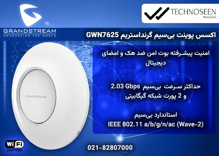 ویژگیهای کلیدی اکسس پوینت بیسیم گرنداستریم GWN7625