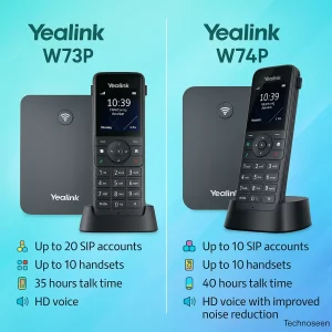 مقایسه تخصصی تلفنهای بیسیم یالینک W73P و W74P