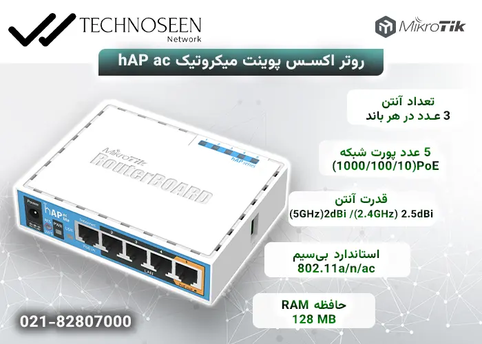 ویژگیهای کلیدی روتر اکسس پوینت میکروتیک hAP ac